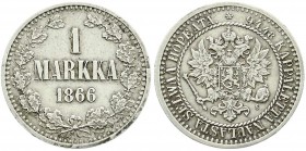 Ausländische Münzen und Medaillen, Finnland, Alexander II. von Rußland, 1855-1881
Markka 1866 S. sehr schön