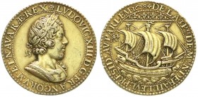 Ausländische Münzen und Medaillen, Frankreich, Ludwig XIII., 1610-1643
Vergoldete Silbermedaille 1628 von Pierre Regnier. Dritte Amtszeit des Nicolas ...
