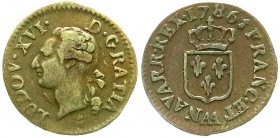 Ausländische Münzen und Medaillen, Frankreich, Ludwig XVI., 1774-1793
Kupfer Liard 1786 AA, Metz. sehr schön