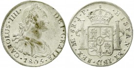 Ausländische Münzen und Medaillen, Peru, Karl IV., 1788-1808
8 Reales 1805 JP, Lima. sehr schön/vorzüglich