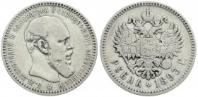 Ausländische Münzen und Medaillen, Russland, Alexander III., 1881-1894
Rubel 1893, St. Petersburg. schön/sehr schön