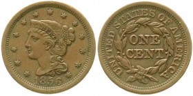 Ausländische Münzen und Medaillen, Vereinigte Staaten von Amerika, Unabhängigkeit, seit 1776
Cent 1856. vorzüglich