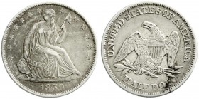Ausländische Münzen und Medaillen, Vereinigte Staaten von Amerika, Unabhängigkeit, seit 1776
1/2 Dollar 1859 O, New Orleans. gutes sehr schön