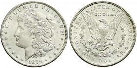 Ausländische Münzen und Medaillen, Vereinigte Staaten von Amerika, Unabhängigkeit, seit 1776
Morgandollar 1879 S, San Francisco. Reverse of 1879 (Fede...