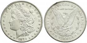 Ausländische Münzen und Medaillen, Vereinigte Staaten von Amerika, Unabhängigkeit, seit 1776
Morgandollar 1879 S, San Francisco. Reverse of 1878 (Fede...