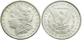 Ausländische Münzen und Medaillen, Vereinigte Staaten von Amerika, Unabhängigkeit, seit 1776
Morgandollar 1882 CC, Carson City. fast Stempelglanz, sel...