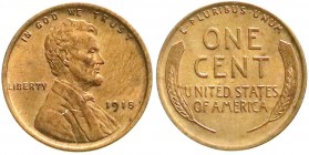 Ausländische Münzen und Medaillen, Vereinigte Staaten von Amerika, Unabhängigkeit, seit 1776
Cent 1918. vorzüglich/Stempelglanz