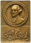 Ausländische Münzen und Medaillen, Vereinigte Staaten von Amerika, Unabhängigkeit, seit 1776
Eins., rechteck. Bronzeplakette 1932 von Mayer & Wilhelm....