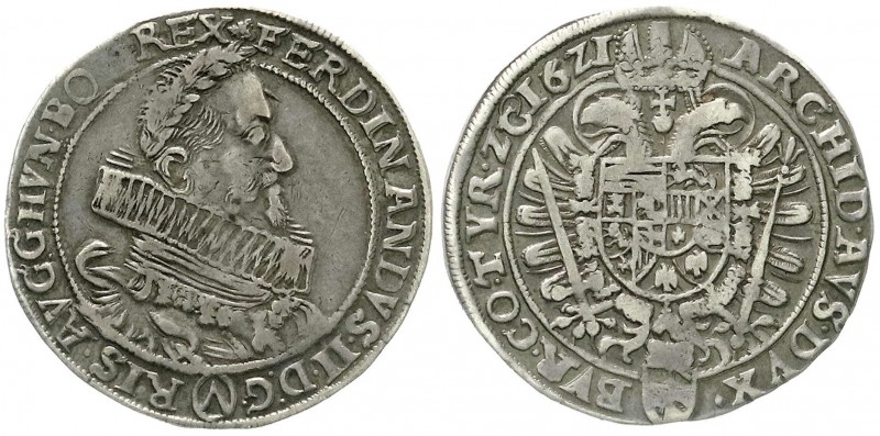 Römisch Deutsches Reich, Haus Habsburg, Ferdinand II., 1619-1637
1/2 Taler 1621,...
