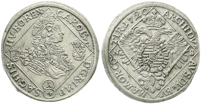 Römisch Deutsches Reich, Haus Habsburg, Karl VI., 1711-1740
1/4 Taler 1720 NB, N...