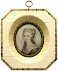Römisch Deutsches Reich, Haus Habsburg, Josef II., 1780-1790
Gouache-Elfenbein-Miniatur nach einem Gemälde. Signiert Fendt. Portrait seiner jüngsten S...