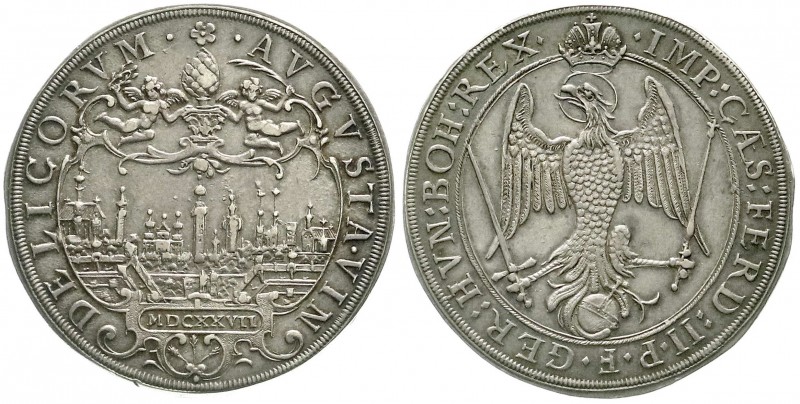 Altdeutsche Münzen und Medaillen, Augsburg-Stadt
Reichstaler 1627, mit Titel Fer...