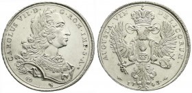 Altdeutsche Münzen und Medaillen, Augsburg-Stadt
Reichstaler 1743 IT. Brb. Karls VII. n.r./Wappen. vorzüglich/Stempelglanz, selten in dieser Erhaltung...