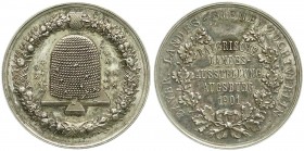 Altdeutsche Münzen und Medaillen, Augsburg-Stadt
Silbermedaille 1901. Bayer. Landesausst. des Bienenzuchtvereins. 34 mm; 18,80 g. vorzüglich/Stempelgl...
