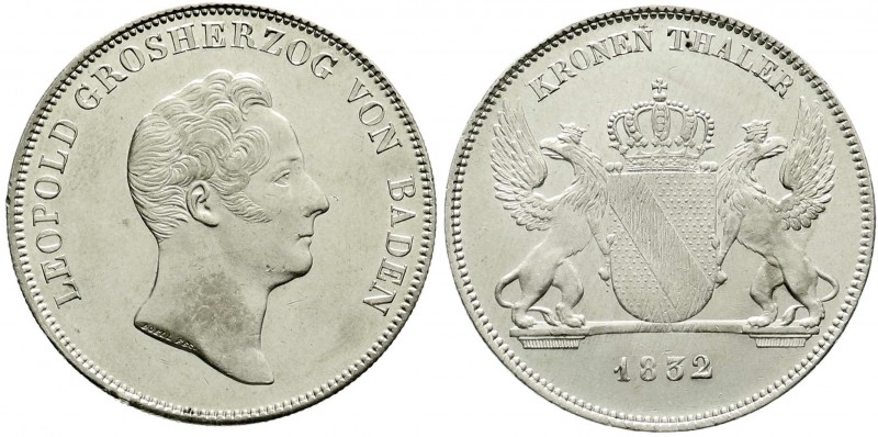 Altdeutsche Münzen und Medaillen, Baden-Durlach, Leopold, 1830-1852
Kronentaler ...