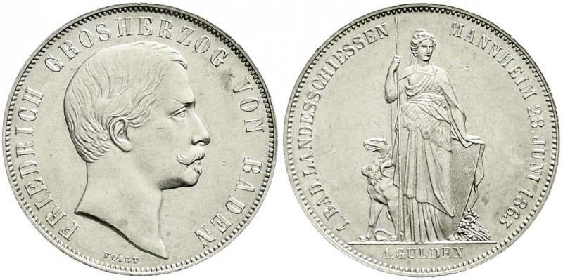 Altdeutsche Münzen und Medaillen, Baden-Durlach, Friedrich I., 1852-1907
Gulden ...