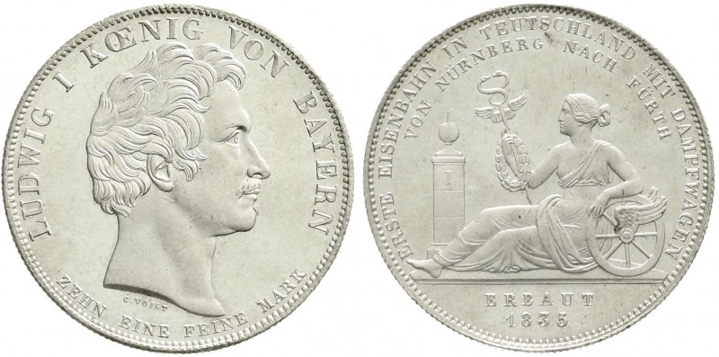 Altdeutsche Münzen und Medaillen, Bayern, Ludwig I., 1825-1848
Geschichtstaler 1...