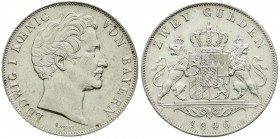 Altdeutsche Münzen und Medaillen, Bayern, Ludwig I., 1825-1848
Doppelgulden 1846. gutes vorzüglich, winz. Kratzer