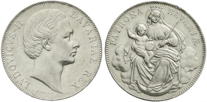 Altdeutsche Münzen und Medaillen, Bayern, Ludwig II., 1864-1886
Madonnentaler o....
