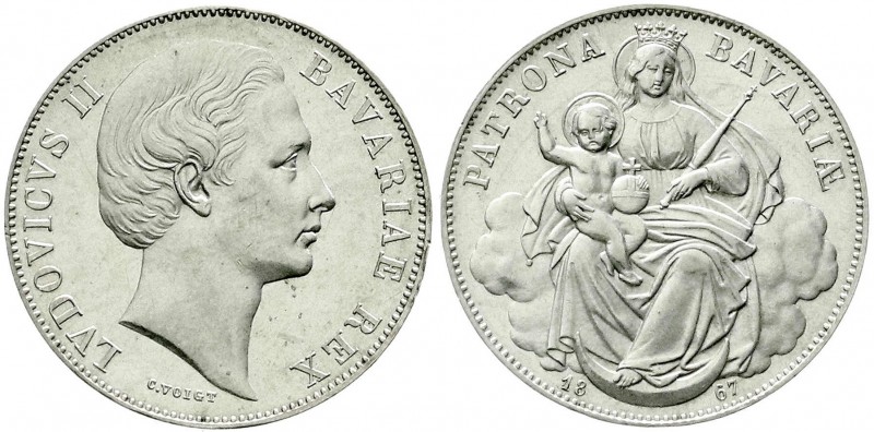 Altdeutsche Münzen und Medaillen, Bayern, Ludwig II., 1864-1886
Madonnentaler 18...