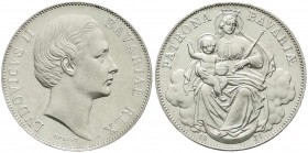 Altdeutsche Münzen und Medaillen, Bayern, Ludwig II., 1864-1886
Madonnentaler 1871. vorzüglich/Stempelglanz