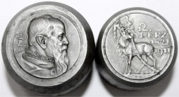 Altdeutsche Münzen und Medaillen, Bayern, Prinzregent Luitpold, 1886-1912
Prägestempelpaar (Patrizen) zur Medaille 1911 von Karl Goetz. Zum 90. Geburt...
