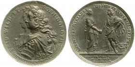 Altdeutsche Münzen und Medaillen, Brandenburg-Preußen, Friedrich Wilhelm I., 1713-1740
Eisenmedaille 1706 von Halter, auf seine Vermählung mit Sophia ...