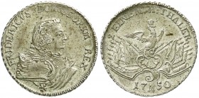 Altdeutsche Münzen und Medaillen, Brandenburg-Preußen, Friedrich II., 1740-1786
1/2 Taler 1750 A, Berlin. gutes vorzüglich, schöne Patina