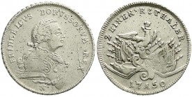 Altdeutsche Münzen und Medaillen, Brandenburg-Preußen, Friedrich II., 1740-1786
1/2 Taler 1750 A, Berlin. Im Armabschnitt B. sehr schön, Stempelfehler...