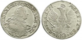 Altdeutsche Münzen und Medaillen, Brandenburg-Preußen, Friedrich II., 1740-1786
18 Kreuzer 1754 B, Breslau. vorzüglich