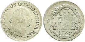 Altdeutsche Münzen und Medaillen, Brandenburg-Preußen, Friedrich II., 1740-1786
1/3 Taler 1759 o. Mzz., Dresden. vorzüglich/Stempelglanz, min. justier...
