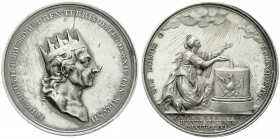 Altdeutsche Münzen und Medaillen, Brandenburg-Preußen, Friedrich II., 1740-1786
Silbermedaille im Talergewicht 1786 von Loos. Auf seinen Tod. Büste mi...
