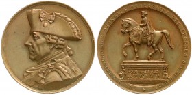 Altdeutsche Münzen und Medaillen, Brandenburg-Preußen, Friedrich II., 1740-1786
Bronzemedaille 1851 von Kullrich. Reiterdenkmal "Unter den Linden". 38...