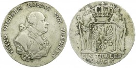 Altdeutsche Münzen und Medaillen, Brandenburg-Preußen, Friedrich Wilhelm II., 1786-1797
Reichstaler 1795 A, Berlin. fast sehr schön