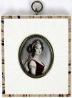 Altdeutsche Münzen und Medaillen, Brandenburg-Preußen, Friedrich Wilhelm III., 1797-1840
Gouache-Elfenbein-Miniatur, nach 1802. Portrait seiner Gemahl...