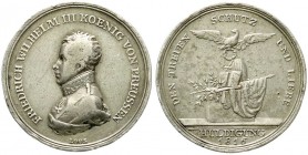Altdeutsche Münzen und Medaillen, Brandenburg-Preußen, Friedrich Wilhelm III., 1797-1840
Silbermedaille 1816 von Loos. Huldigung des Finanzministerium...