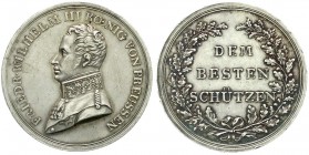 Altdeutsche Münzen und Medaillen, Brandenburg-Preußen, Friedrich Wilhelm III., 1797-1840
Silbermedaille o.J. von König (seitenverkehrtes K). Schießpre...