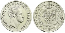 Altdeutsche Münzen und Medaillen, Brandenburg-Preußen, Friedrich Wilhelm III., 1797-1840
1/6 Taler 1822 A, Berlin. Hundesechstel. vorzüglich
