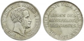 Altdeutsche Münzen und Medaillen, Brandenburg-Preußen, Friedrich Wilhelm III., 1797-1840
Ausbeutetaler 1827 A. sehr schön, kl. Randfehler