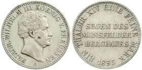 Altdeutsche Münzen und Medaillen, Brandenburg-Preußen, Friedrich Wilhelm III., 1797-1840
Ausbeutetaler 1835 A. sehr schön