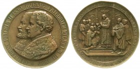 Altdeutsche Münzen und Medaillen, Brandenburg-Preußen, Friedrich Wilhelm III., 1797-1840
Bronzemedaille 1839 v. Pfeuffer, a.d. 300 Jf. der Reformation...