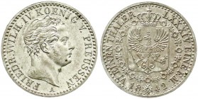 Altdeutsche Münzen und Medaillen, Brandenburg-Preußen, Friedrich Wilhelm IV., 1840-1861
1/6 Taler 1842 A, Berlin. gutes vorzüglich