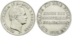 Altdeutsche Münzen und Medaillen, Brandenburg-Preußen, Friedrich Wilhelm IV., 1840-1861
Ausbeutetaler 1847 A. sehr schön