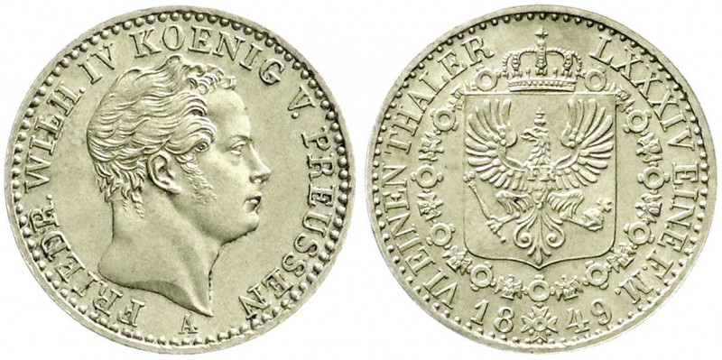 Altdeutsche Münzen und Medaillen, Brandenburg-Preußen, Friedrich Wilhelm IV., 18...