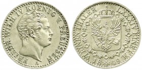 Altdeutsche Münzen und Medaillen, Brandenburg-Preußen, Friedrich Wilhelm IV., 1840-1861
1/6 Taler 1849 A. vorzüglich/Stempelglanz