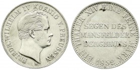 Altdeutsche Münzen und Medaillen, Brandenburg-Preußen, Friedrich Wilhelm IV., 1840-1861
Ausbeutetaler 1852 A. sehr schön/vorzüglich, kl. Randfehler...