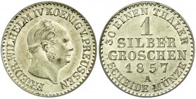Altdeutsche Münzen und Medaillen, Brandenburg-Preußen, Friedrich Wilhelm IV., 1840-1861
Silbergroschen 1857 A, Berlin. fast Stempelglanz