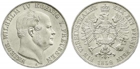 Altdeutsche Münzen und Medaillen, Brandenburg-Preußen, Friedrich Wilhelm IV., 1840-1861
Vereinstaler 1859 A. fast Stempelglanz