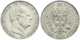 Altdeutsche Münzen und Medaillen, Brandenburg-Preußen, Friedrich Wilhelm IV., 1840-1861
Sterbetaler 1861 A. Olding 316. Auflage 10000. Erstabschlag/Po...