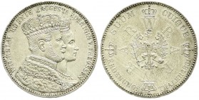 Altdeutsche Münzen und Medaillen, Brandenburg-Preußen, Wilhelm I., 1861-1888
Krönungstaler 1861 A. vorzüglich/Stempelglanz